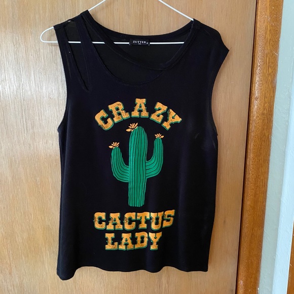 Tops - Crazy cactus lady tank top